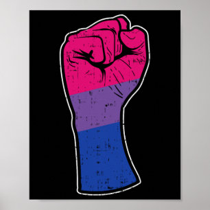 Póster Apoyo de bandera del orgullo bisexual Bi Pride Res