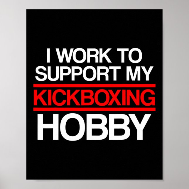 Póster Apoyo de kickboxing Entrenamiento de kickboxing  (Frente)
