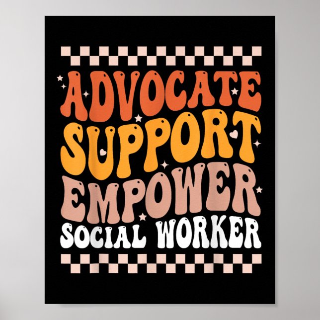 Póster Apoyo de promoción: empoderar al trabajo social (Frente)