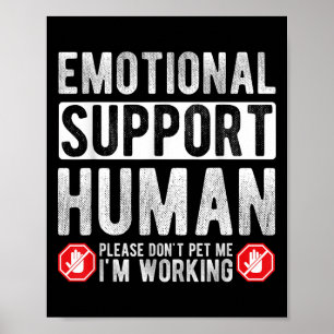 Póster Apoyo emocional humano por favor no me Mascotas tr
