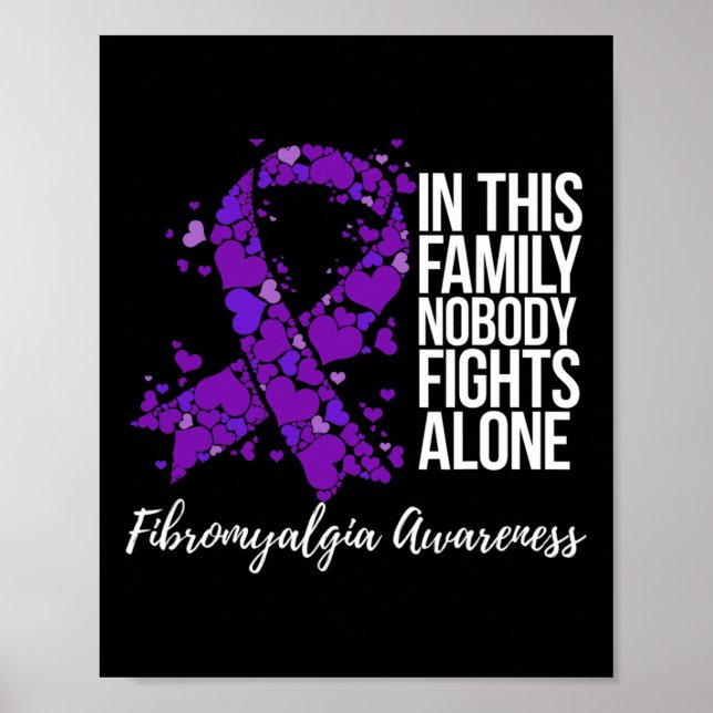 Póster Apoyo familiar Conciencia sobre la fibromialgia (Frente)