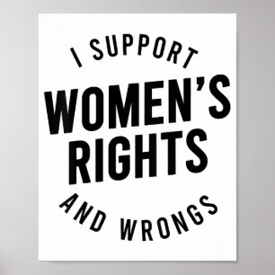 Póster Apoyo los derechos de las mujeres y los errores