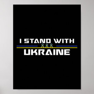 Póster Apoyo Me mantengo con Ucrania Bandera estadouniden