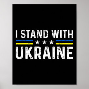 Póster Apoyo Me Mantengo Con Ucrania Bandera Ucraniana