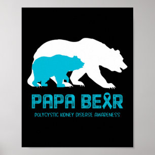 Póster Apoyo Oso Conciencia sobre la enfermedad renal pol