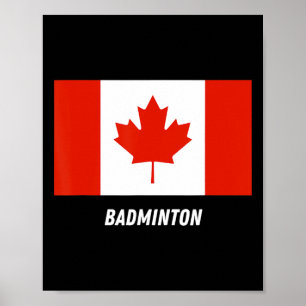 Póster Apoyo patriótico Badminton Canada Team Sport Cana