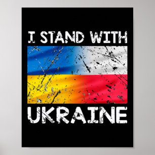 Póster Apoyo polaco a Ucrania Polonia Me mantengo con Ukr