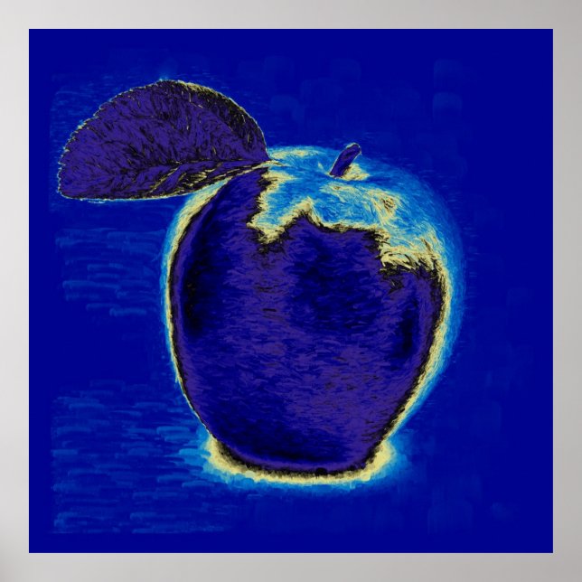 Póster Apple azul (Frente)