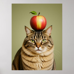 Póster Apple Cat