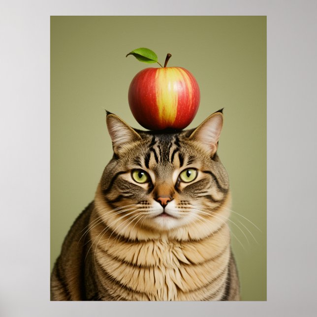 Póster Apple Cat (Frente)