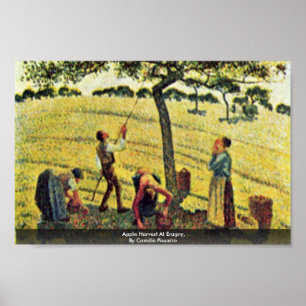 Póster Apple cosecha en Eragny, por Camille Pissarro