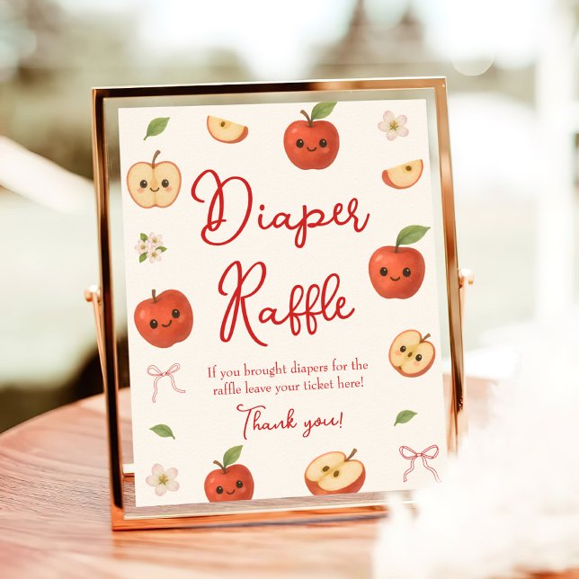 Póster Apple de mi ojo Baby Shower Diaper Raffle (Subido por el creador)
