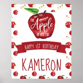 Póster Apple de nuestro ojo, cualquier Fiesta feliz de cu