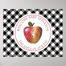 Póster Apple De Nuestro Ojo Orchard Plantó Baby Shower