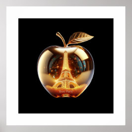 Póster Apple Love Paris