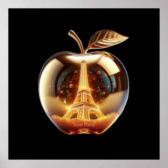 Póster Apple Love Paris (Frente)