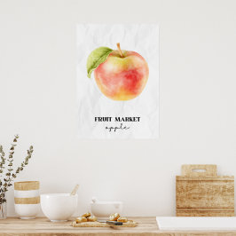 Póster Apple, mercado de frutas