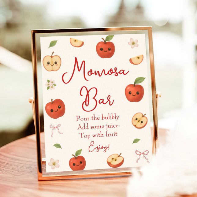Póster Apple of My Eye Baby Shower Momosa Bar (Subido por el creador)