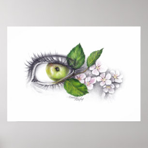 Póster Apple of my eye Surreal drawing art