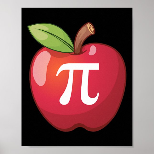Póster Apple Pi - Día Pi de Maestros de Math (Frente)