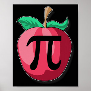 Póster Apple Pi Divertido profesor de matemáticas Día de 