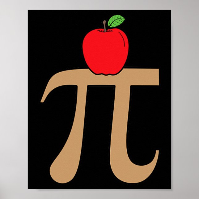 Póster Apple Pie Pi Math Pun (Frente)