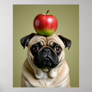Póster Apple Pug