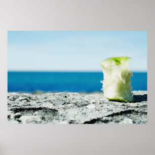 Póster Apple quita el corazón en la suciedad