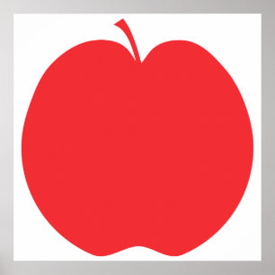 Póster Apple rojo
