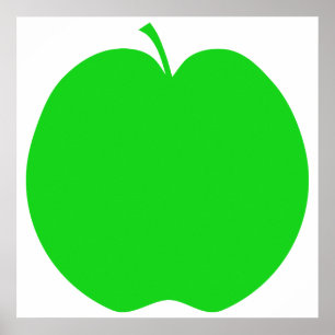 Póster Apple verde