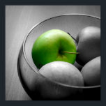 Póster Apple verde<br><div class="desc">Una imagen pop de color, adornando una hermosa manzana verde.</div>