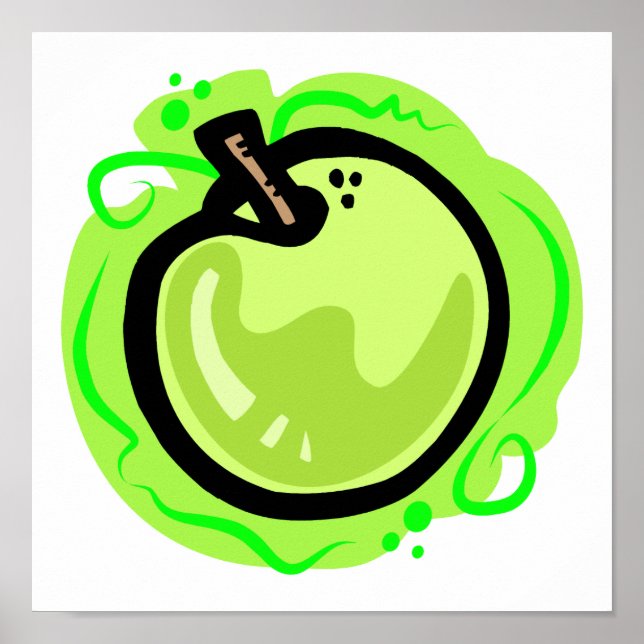 Póster Apple verde (Frente)