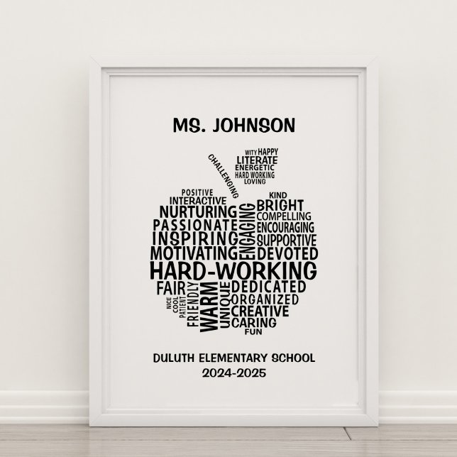 Póster Appreciación personalizada de profesores Typografí (Subido por el creador)