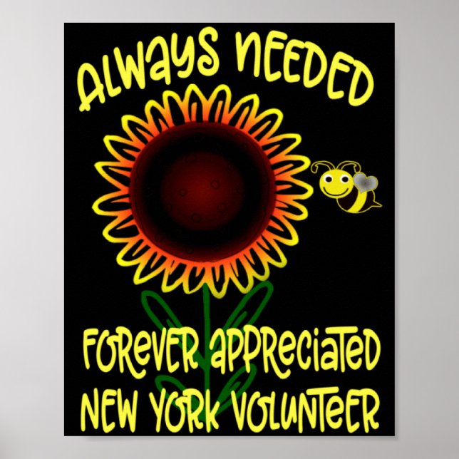 Póster Appreciation New York Always Needed Volunteer Reco (Frente)