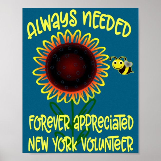 Póster Appreciation New York Always Needed Volunteer Reco (Frente)