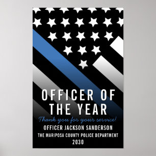 Póster Apreciación de los agentes de policía del año