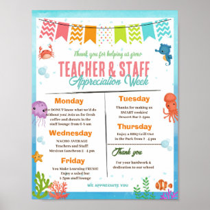 Póster Apreciación del personal docente del mar