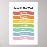 Aprenda Días de la Semana Poster
