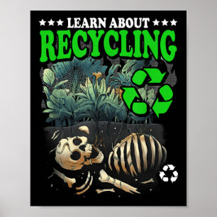 Póster Aprenda sobre el reciclaje Día de la Tierra Protec