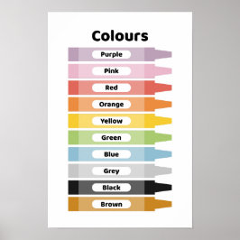 Póster Aprende Colores