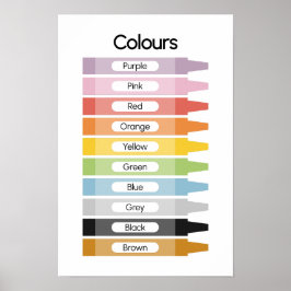 Póster Aprende Colores
