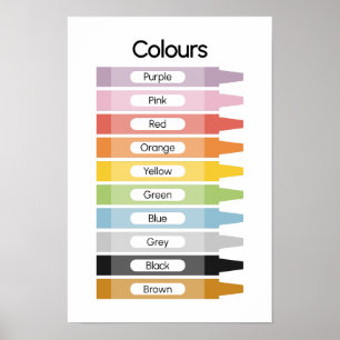 Póster Aprende Colores