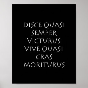 Póster Aprende como si siempre fueras a vivir, vive como