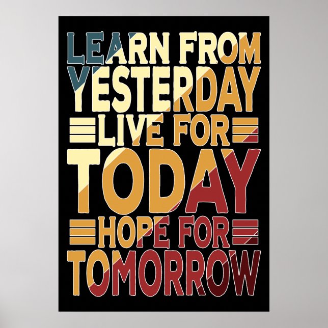 Póster Aprende de ayer Vive para hoy (Frente)