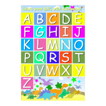 Aprende tus ABC con dinosaurios leyendo letras