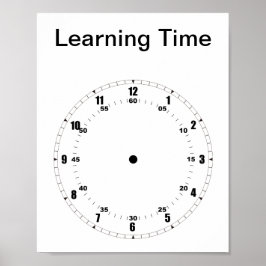 Póster Aprender a contar al Poster de tiempo