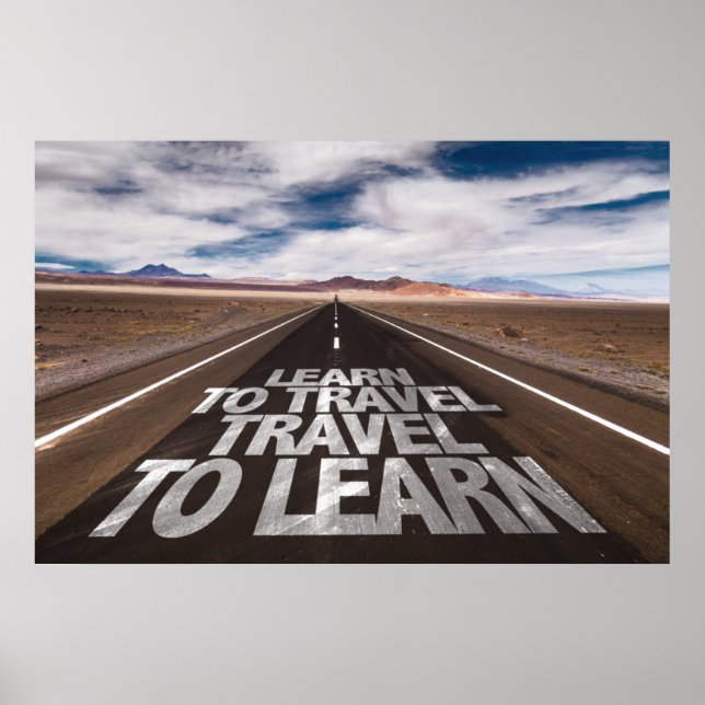 Póster Aprender A Viajar Viajes Para Aprender (Frente)
