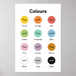 Póster Aprender colores