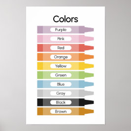 Póster Aprender Colores
