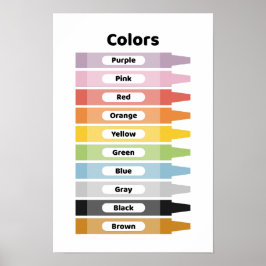 Póster Aprender Colores